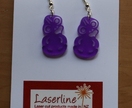 Purple tiki earrings